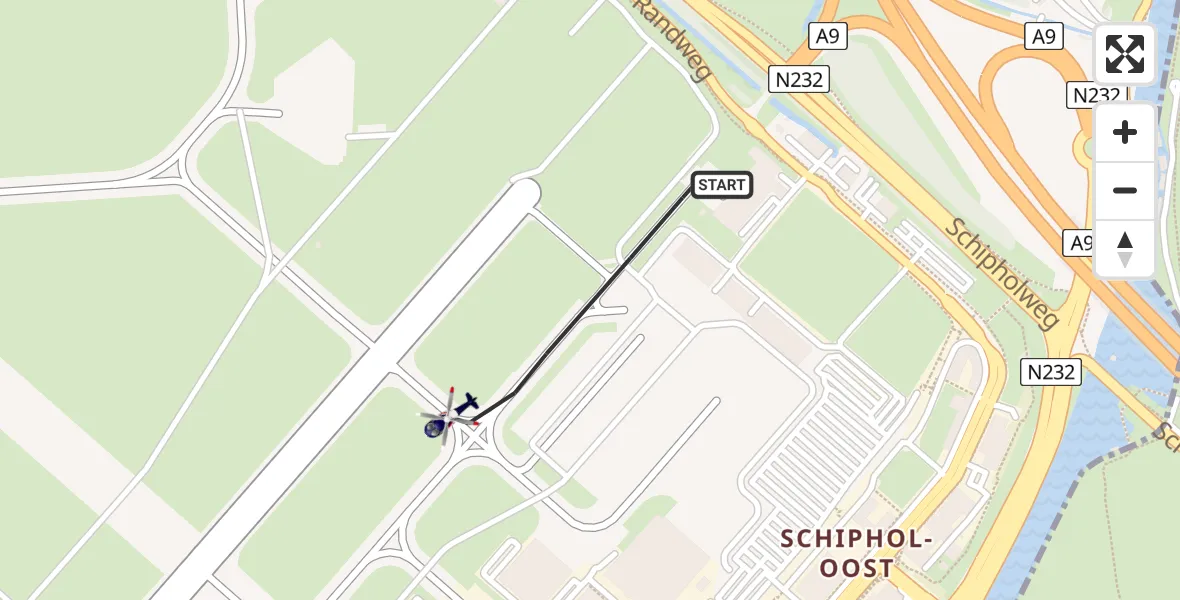 Vluchtroute Politiehelikopter Amsterdam Vliegveld Schiphol - Amsterdam Vliegveld Schiphol, 28 mei 2026, 07:24