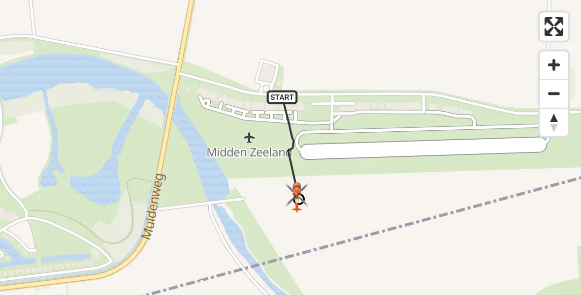 Vluchtroute Kustwachthelikopter Vliegveld Midden-Zeeland - Arnemuiden, 28 mei 2026, 07:32