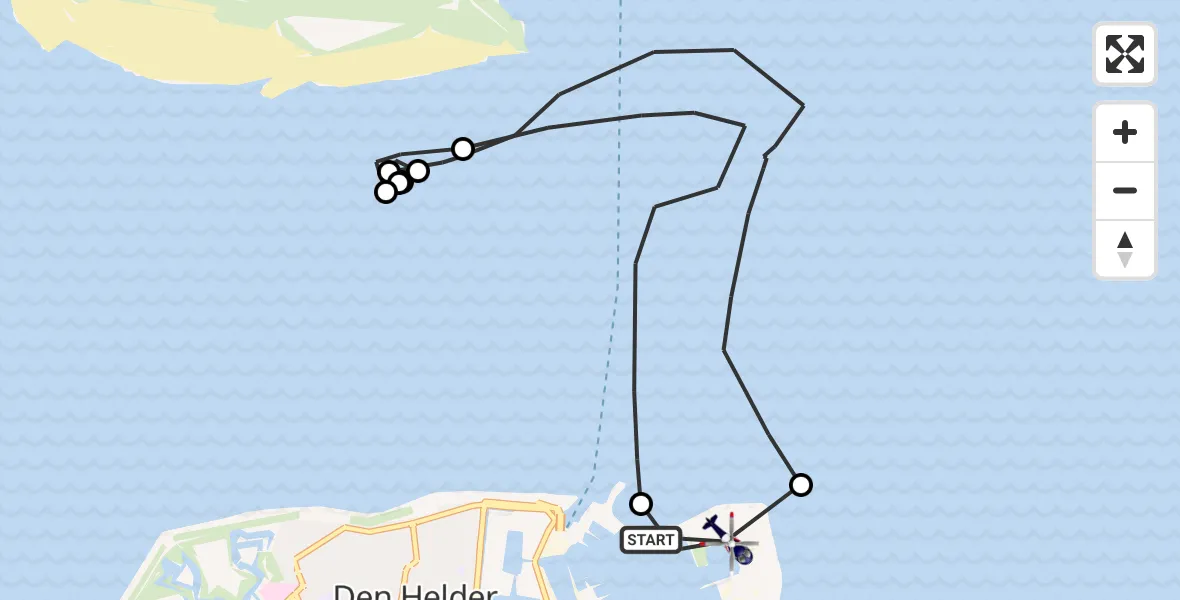 Vluchtroute Politiehelikopter Den Helder - Den Helder, 28 mei 2026, 10:24