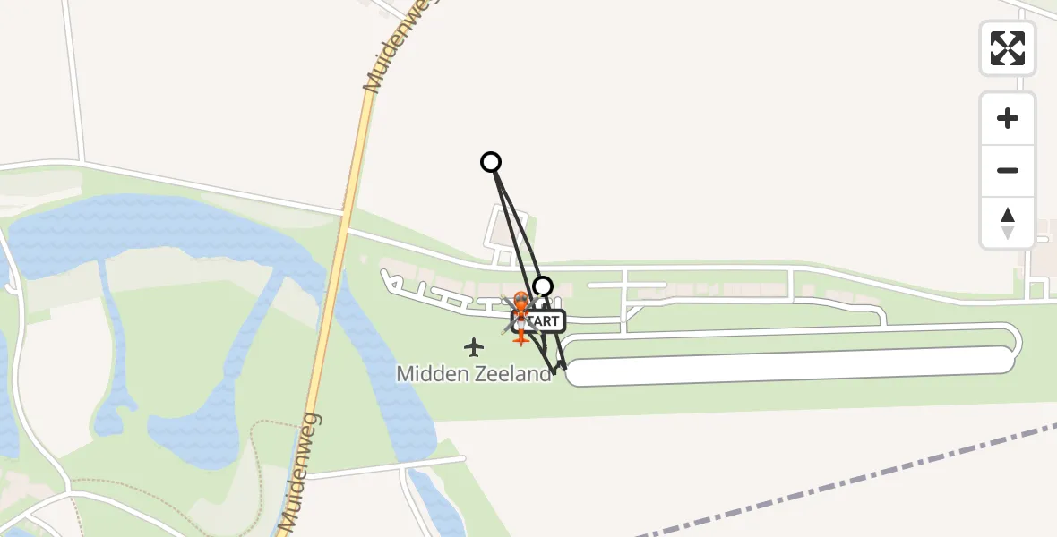 Vluchtroute Kustwachthelikopter Vliegveld Midden-Zeeland - Vliegveld Midden-Zeeland, 29 mei 2026, 07:43