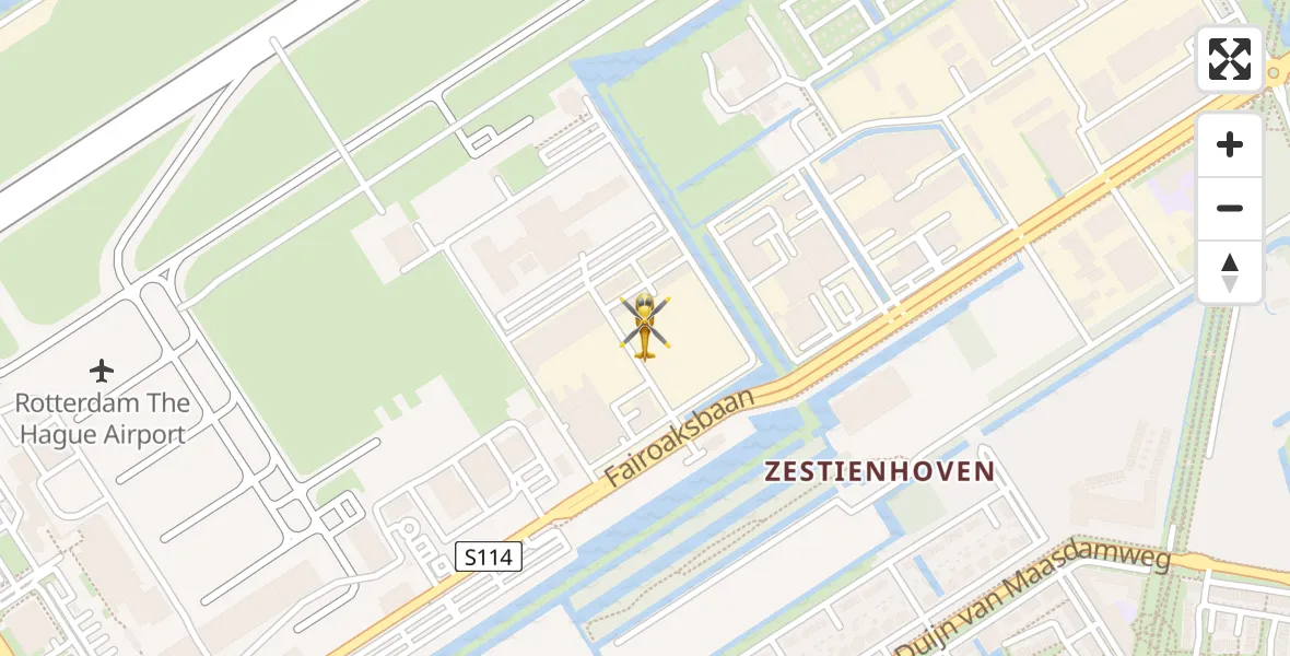 Vluchtroute Traumahelikopter Rotterdam The Hague Airport - Rotterdam The Hague Airport, 29 mei 2026, 12:45