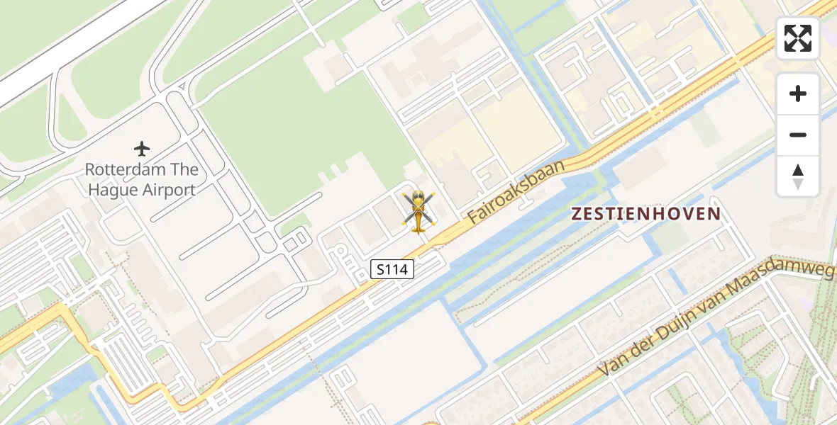 Vluchtroute Traumahelikopter Rotterdam The Hague Airport - Rotterdam The Hague Airport, 30 mei 2026, 05:32