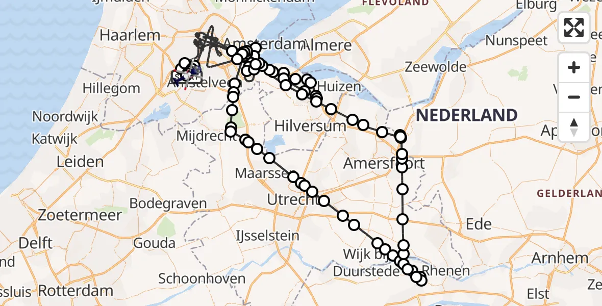 Vluchtroute Politiehelikopter Amsterdam Vliegveld Schiphol - Amsterdam Vliegveld Schiphol, 31 mei 2026, 18:00