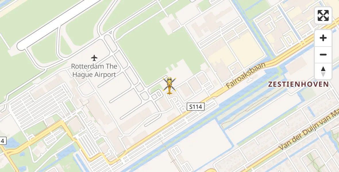 Vluchtroute Traumahelikopter Rotterdam The Hague Airport - Rotterdam The Hague Airport, 01 juni 2026, 05:21