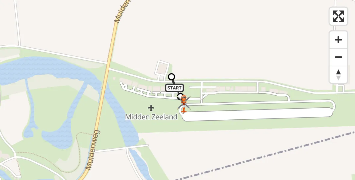 Vluchtroute Kustwachthelikopter Vliegveld Midden-Zeeland - Vliegveld Midden-Zeeland, 01 juni 2026, 10:55