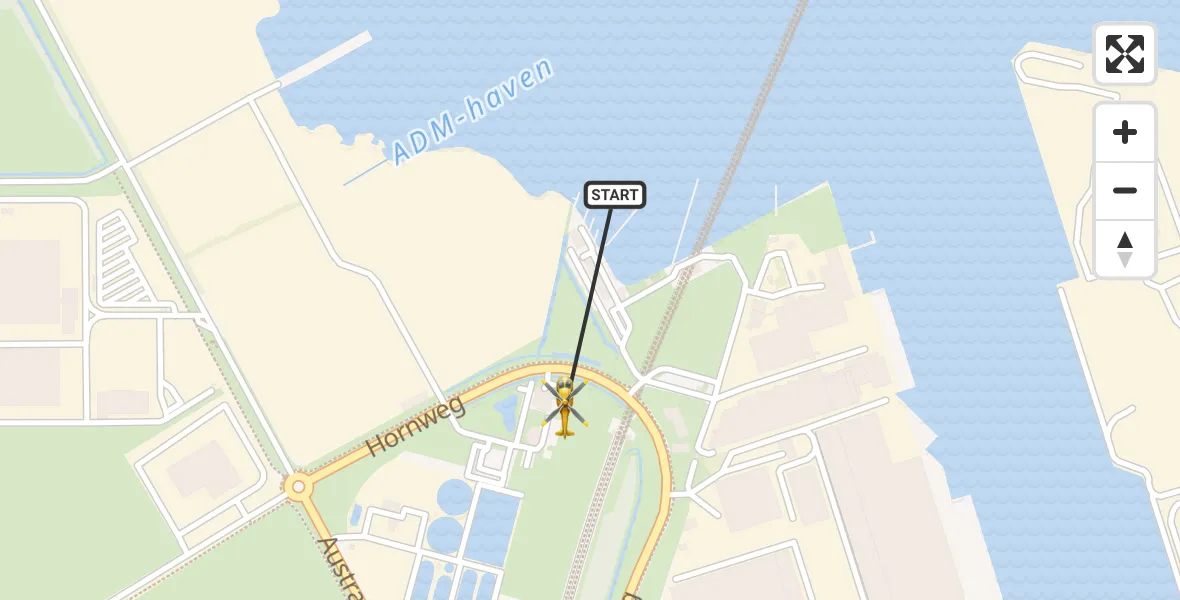 Vluchtroute Traumahelikopter Amsterdam Heliport - Amsterdam Heliport, 02 juni 2026, 05:40