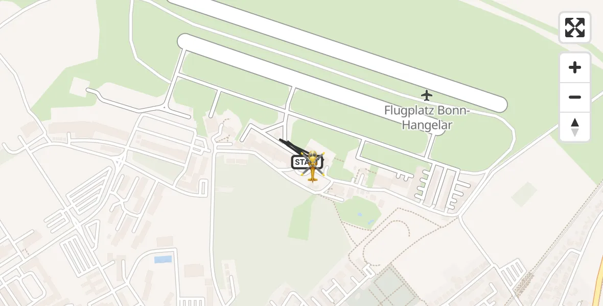 Vluchtroute Traumahelikopter Bonn-Hangelar Flugplatz - Bonn-Hangelar Flugplatz, 02 juni 2026, 08:03