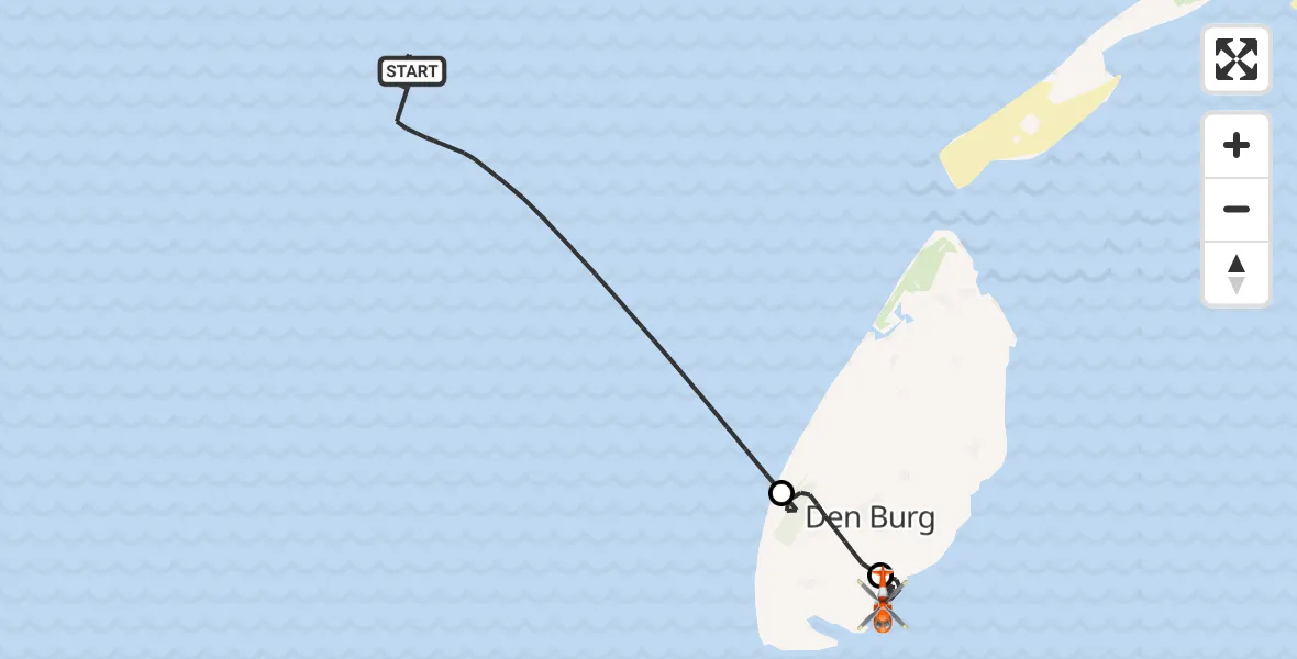 Vluchtroute Kustwachthelikopter Noordzee - Den Hoorn, 02 juni 2026, 15:40