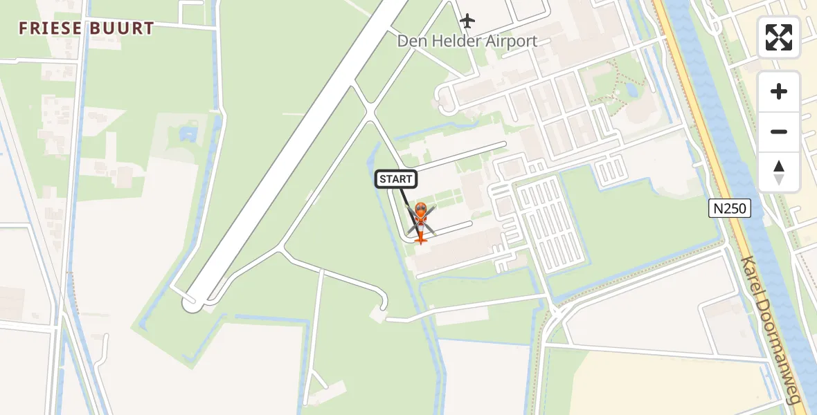 Vluchtroute Kustwachthelikopter Militair vliegveld De Kooy / Den Helder Airport - Militair vliegveld De Kooy / Den Helder Airport, 02 juni 2026, 16:50