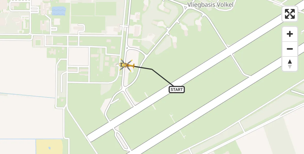 Vluchtroute Traumahelikopter Vliegbasis Volkel - Vliegbasis Volkel, 03 juni 2026, 10:47