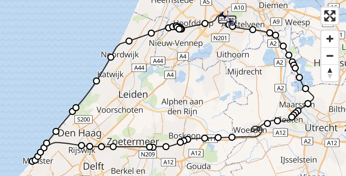 Vluchtroute Politiehelikopter Amsterdam Vliegveld Schiphol - Amsterdam Vliegveld Schiphol, 03 juni 2026, 18:22