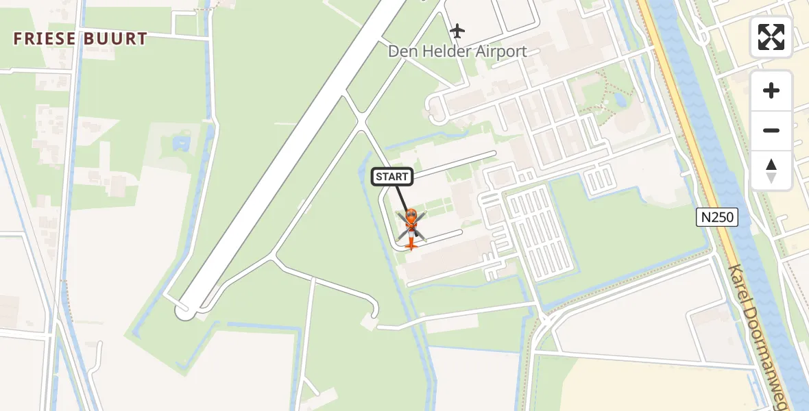 Vluchtroute Kustwachthelikopter Militair vliegveld De Kooy / Den Helder Airport - Militair vliegveld De Kooy / Den Helder Airport, 03 juni 2026, 18:44