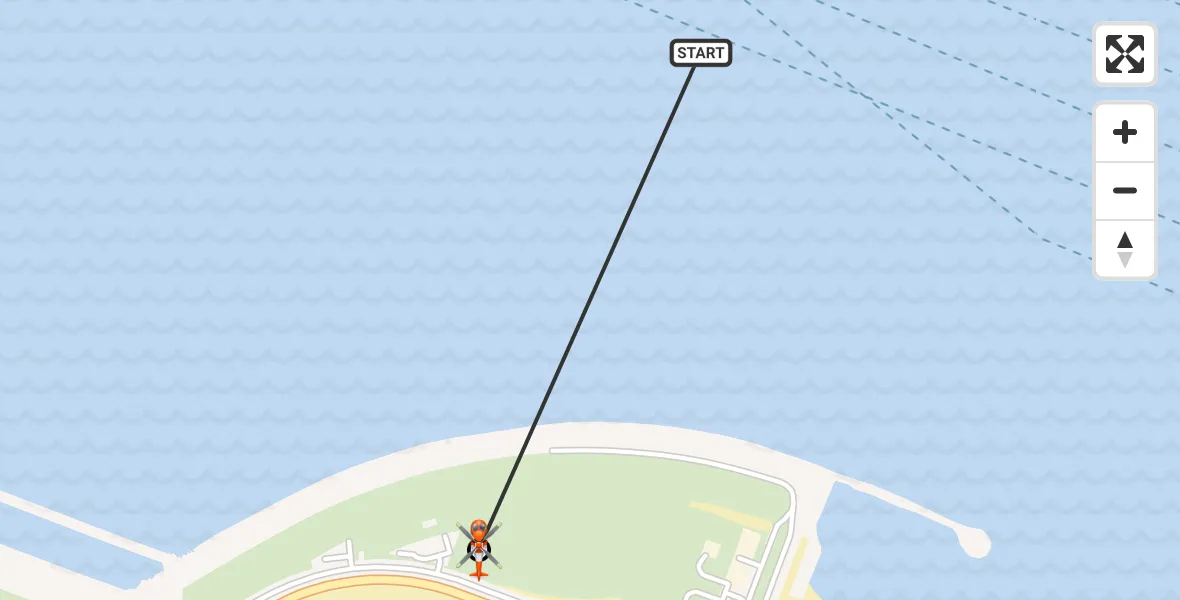 Vluchtroute Kustwachthelikopter Noordzee - Maasvlakte Rotterdam, 04 juni 2026, 07:04