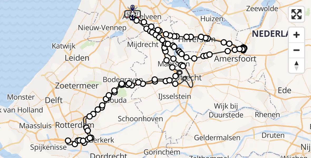 Vluchtroute Politiehelikopter Amsterdam Vliegveld Schiphol - Amsterdam Vliegveld Schiphol, 04 juni 2026, 07:21