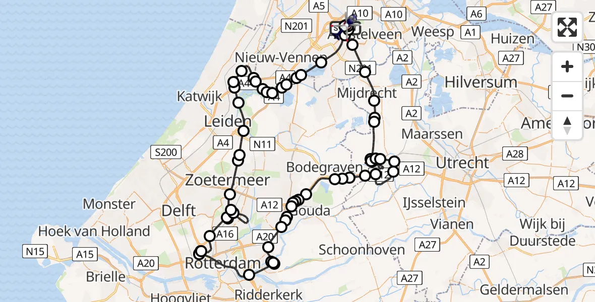 Vluchtroute Politiehelikopter Amsterdam Vliegveld Schiphol - Amsterdam Vliegveld Schiphol, 06 juni 2026, 18:31