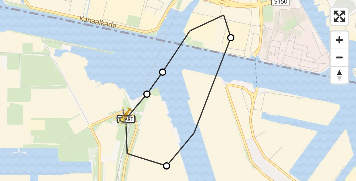 Vluchtroute Traumahelikopter Amsterdam Heliport - Amsterdam Heliport, 07 juni 2026, 20:15