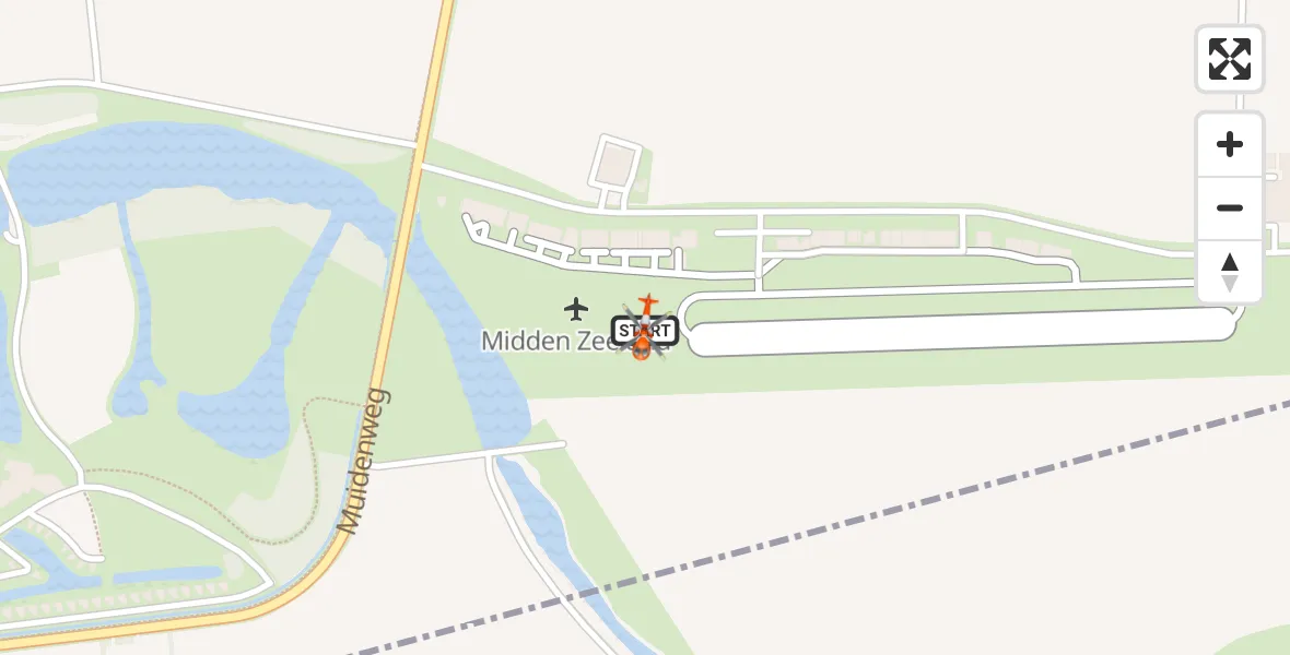 Vluchtroute Kustwachthelikopter Vliegveld Midden-Zeeland - Vliegveld Midden-Zeeland, 09 juni 2026, 08:02