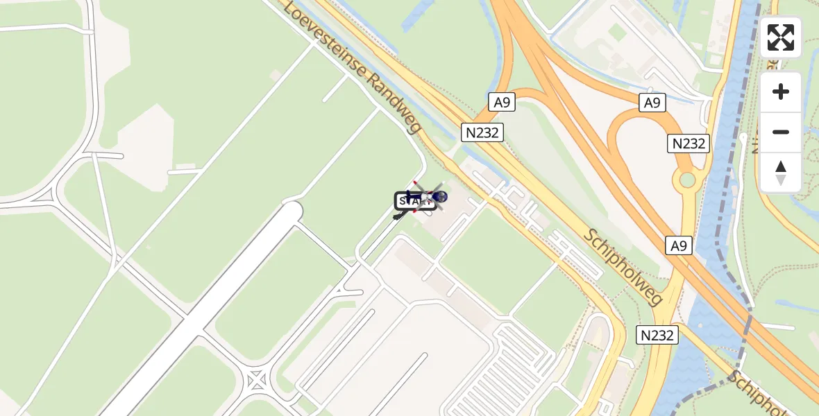 Vluchtroute Politiehelikopter Amsterdam Vliegveld Schiphol - Amsterdam Vliegveld Schiphol, 09 juni 2026, 09:21
