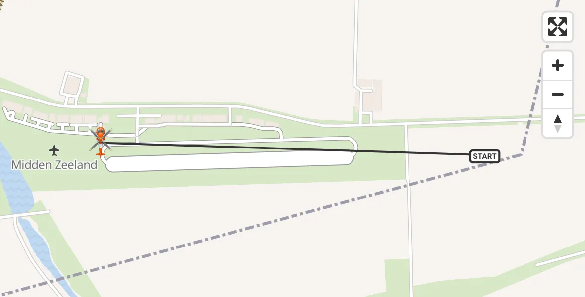 Vluchtroute Kustwachthelikopter Vliegveld Midden-Zeeland - Vliegveld Midden-Zeeland, 10 juni 2026, 13:37