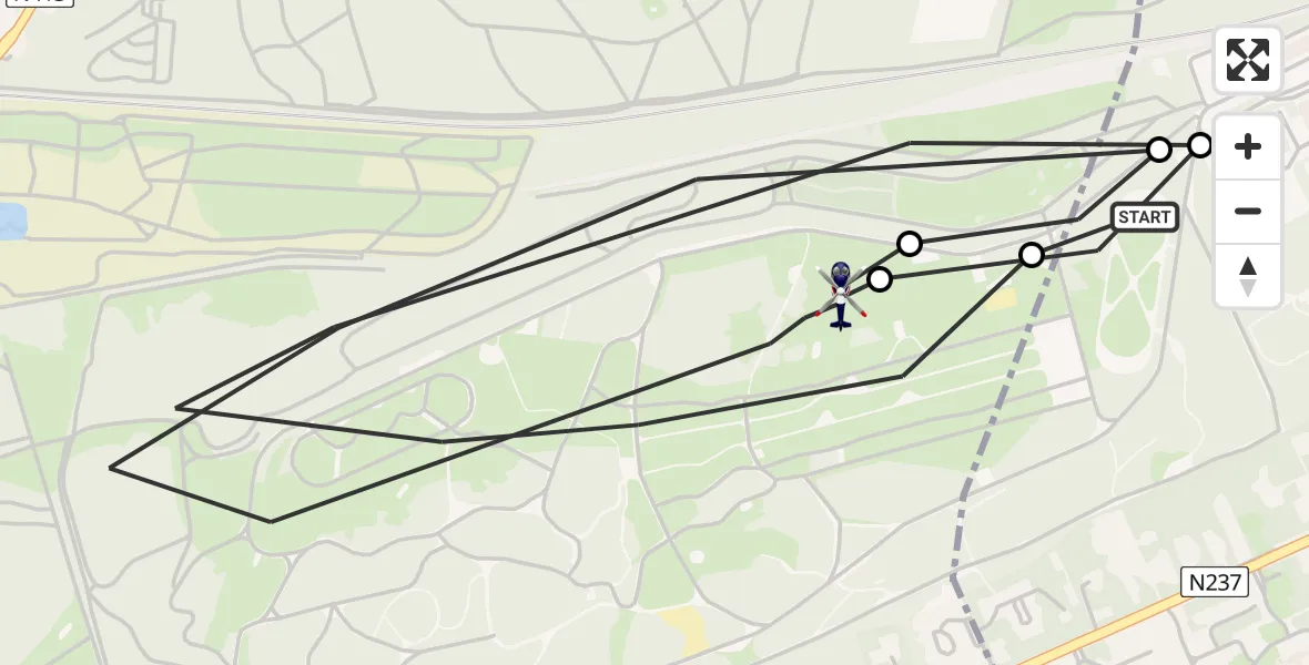 Vluchtroute Politiehelikopter Amersfoort - Soest, 10 juni 2026, 13:55
