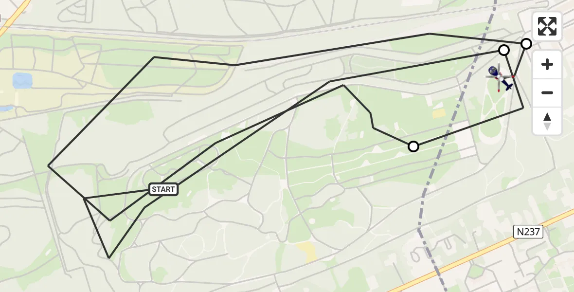 Vluchtroute Politiehelikopter Soest - Amersfoort, 10 juni 2026, 14:16
