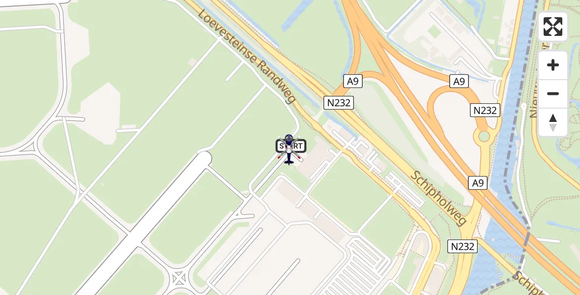 Vluchtroute Politiehelikopter Amsterdam Vliegveld Schiphol - Amsterdam Vliegveld Schiphol, 10 juni 2026, 21:10