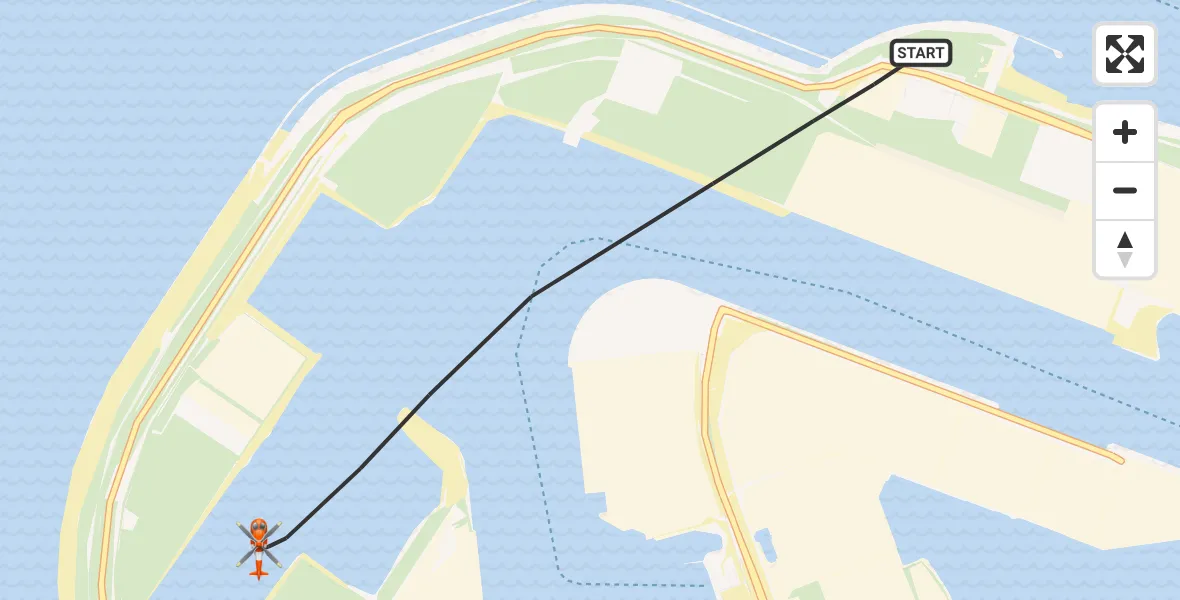 Vluchtroute Kustwachthelikopter Maasvlakte Rotterdam - Maasvlakte Rotterdam, 11 juni 2026, 08:45