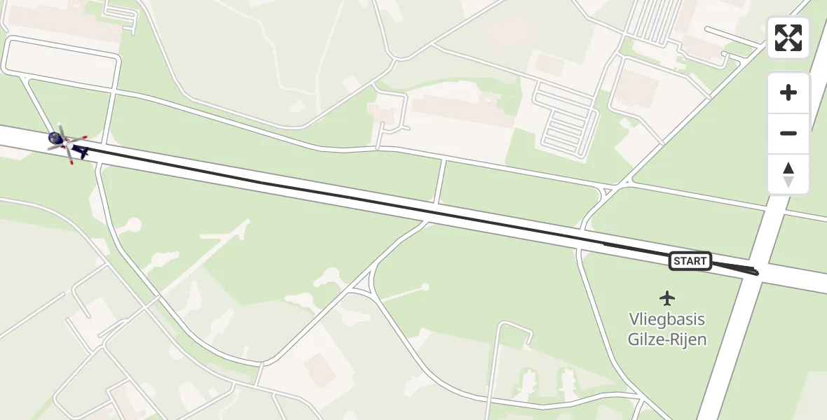 Vluchtroute Politiehelikopter Vliegbasis Gilze Rijen - Vliegbasis Gilze Rijen, 12 juni 2026, 08:37
