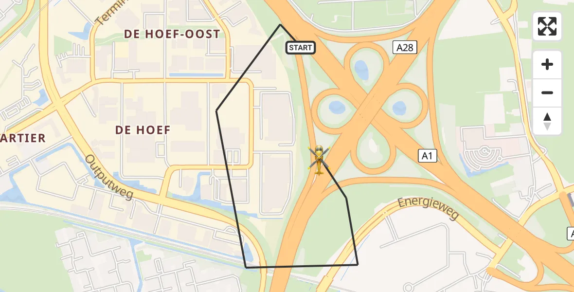 Vluchtroute Traumahelikopter Amersfoort - Amersfoort, 12 juni 2026, 14:54
