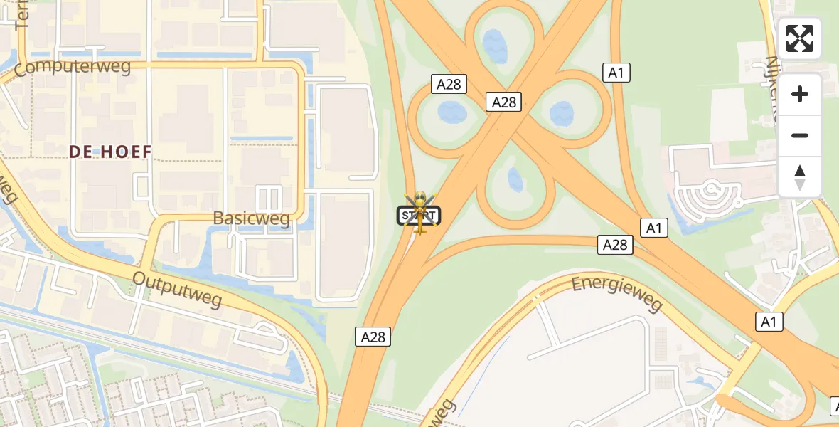 Vluchtroute Traumahelikopter Amersfoort - Amersfoort, 12 juni 2026, 14:57