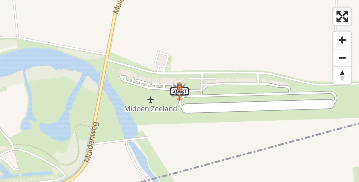 Vluchtroute Kustwachthelikopter Vliegveld Midden-Zeeland - Vliegveld Midden-Zeeland, 13 juni 2026, 09:43