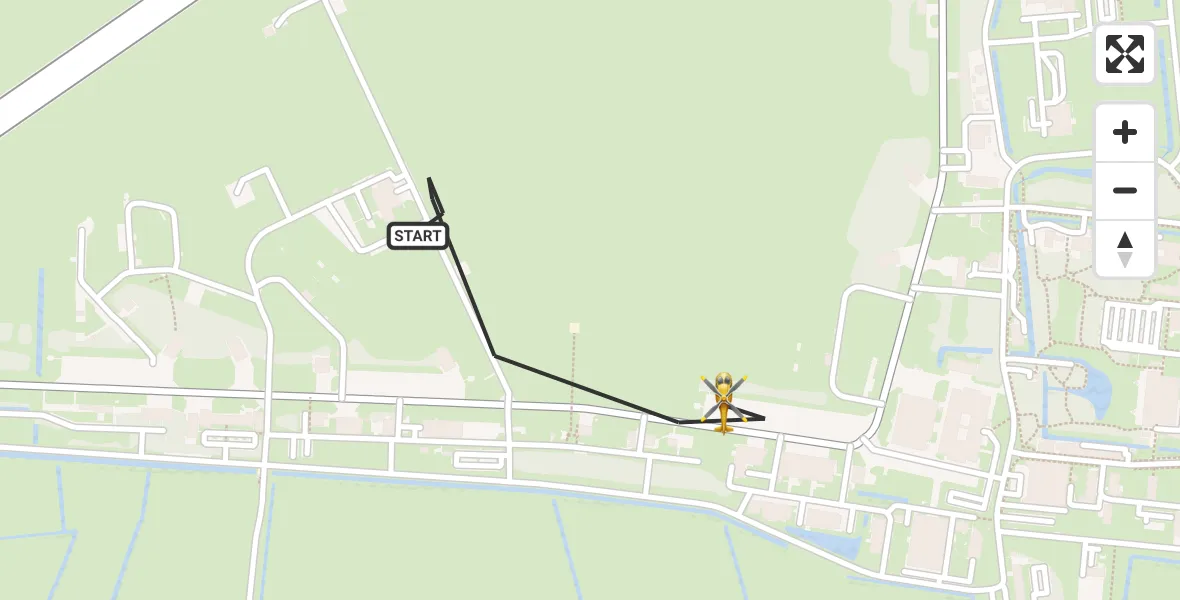 Vluchtroute Ambulancehelikopter Vliegbasis Leeuwarden - Vliegbasis Leeuwarden, 13 juni 2026, 11:55