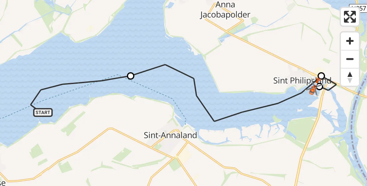 Vluchtroute Kustwachthelikopter Keeten - Krabbenkreek, 13 juni 2026, 14:01
