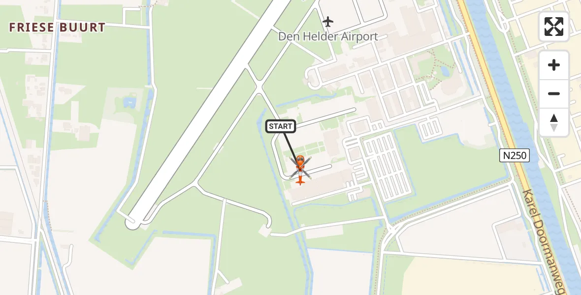 Vluchtroute Kustwachthelikopter Militair vliegveld De Kooy / Den Helder Airport - Militair vliegveld De Kooy / Den Helder Airport, 13 juni 2026, 15:34