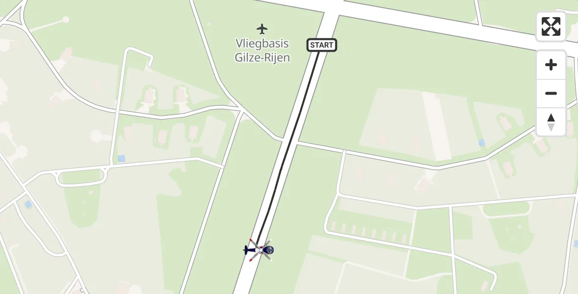 Vluchtroute Politiehelikopter Vliegbasis Gilze Rijen - Vliegbasis Gilze Rijen, 16 juni 2026, 08:37