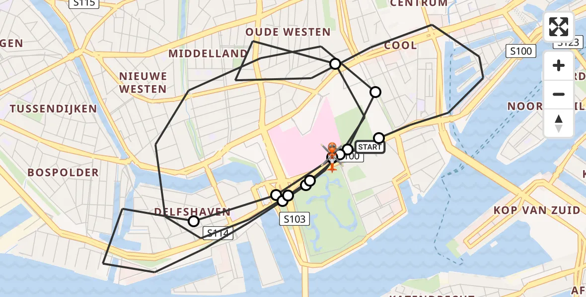 Vluchtroute Kustwachthelikopter Leids Universitair Medisch Centrum (LUMC) - Leids Universitair Medisch Centrum (LUMC), 16 juni 2026, 13:33