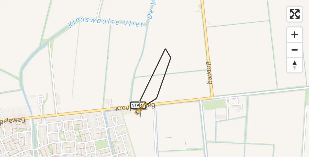 Vluchtroute Traumahelikopter Klaaswaal - Klaaswaal, 17 juni 2026, 10:21