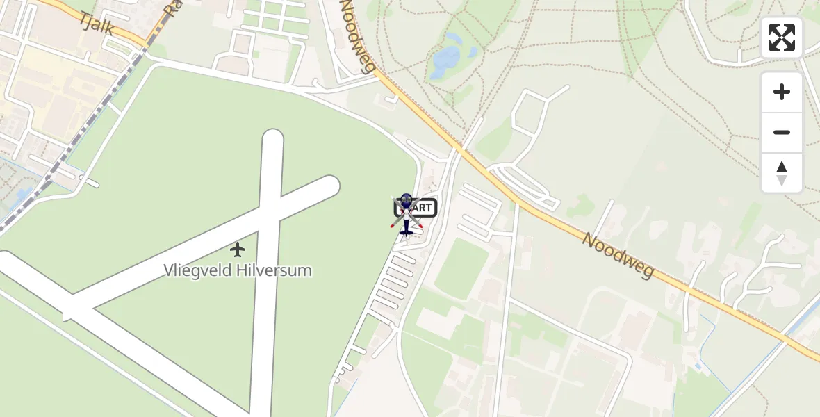 Vluchtroute Politiehelikopter Vliegveld Hilversum - Vliegveld Hilversum, 17 juni 2026, 11:16