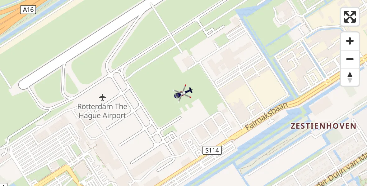 Vluchtroute Politiehelikopter Rotterdam The Hague Airport - Rotterdam The Hague Airport, 17 juni 2026, 18:14