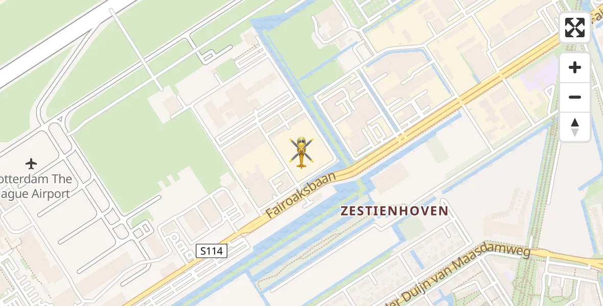 Vluchtroute Traumahelikopter Rotterdam The Hague Airport - Rotterdam The Hague Airport, 18 juni 2026, 05:52
