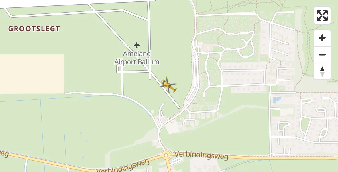 Vluchtroute Ambulancehelikopter Ameland Vliegveld Ballum - Ameland Vliegveld Ballum, 18 juni 2026, 11:44