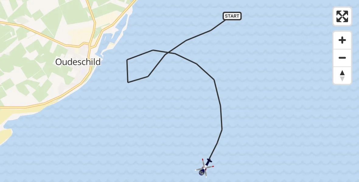 Vluchtroute Politiehelikopter Waddenzee - Waddenzee, 18 juni 2026, 12:08