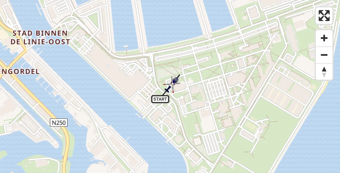 Vluchtroute Politiehelikopter Den Helder - Den Helder, 18 juni 2026, 12:22