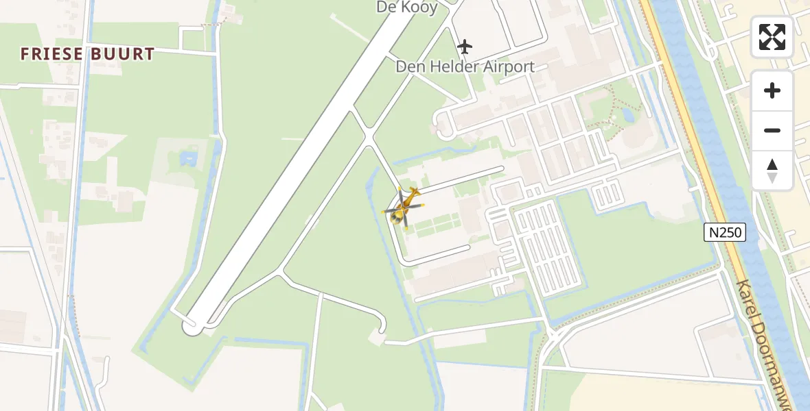 Vluchtroute Traumahelikopter Militair vliegveld De Kooy / Den Helder Airport - Militair vliegveld De Kooy / Den Helder Airport, 18 juni 2026, 15:57