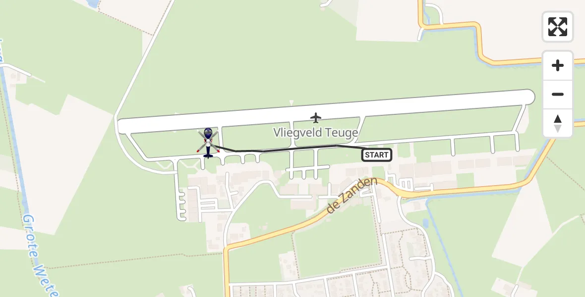 Vluchtroute Politiehelikopter Vliegveld Teuge - Vliegveld Teuge, 20 juni 2026, 09:17