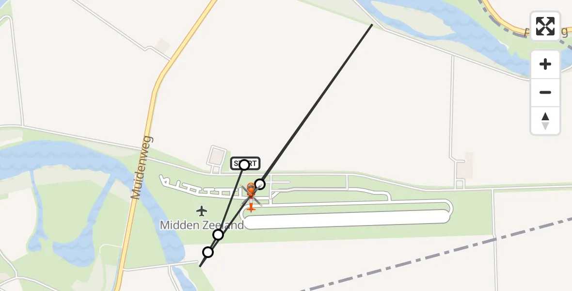 Vluchtroute Kustwachthelikopter Vliegveld Midden-Zeeland - Vliegveld Midden-Zeeland, 21 juni 2026, 07:47