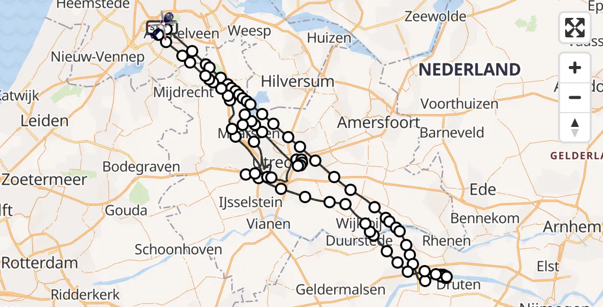 Vluchtroute Politiehelikopter Amsterdam Vliegveld Schiphol - Amsterdam Vliegveld Schiphol, 21 juni 2026, 12:07