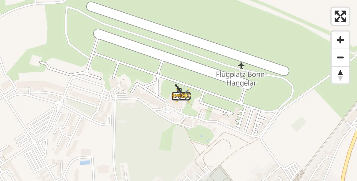 Vluchtroute Ambulancehelikopter Bonn-Hangelar Flugplatz - Bonn-Hangelar Flugplatz, 22 juni 2026, 11:32