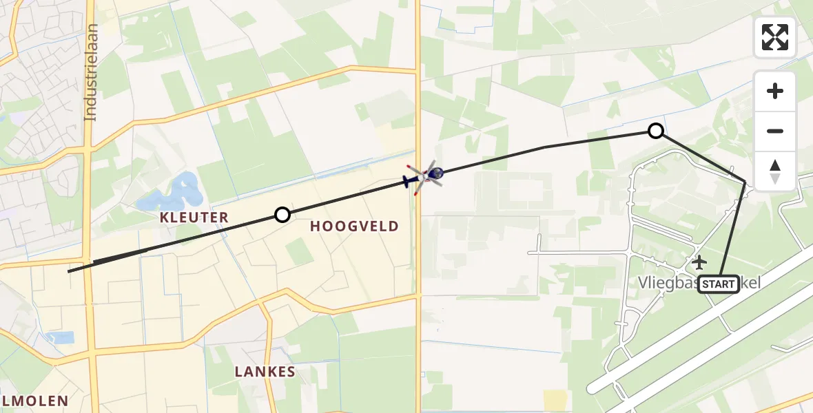 Vluchtroute Politiehelikopter Vliegbasis Volkel - Volkel, 23 juni 2026, 12:43