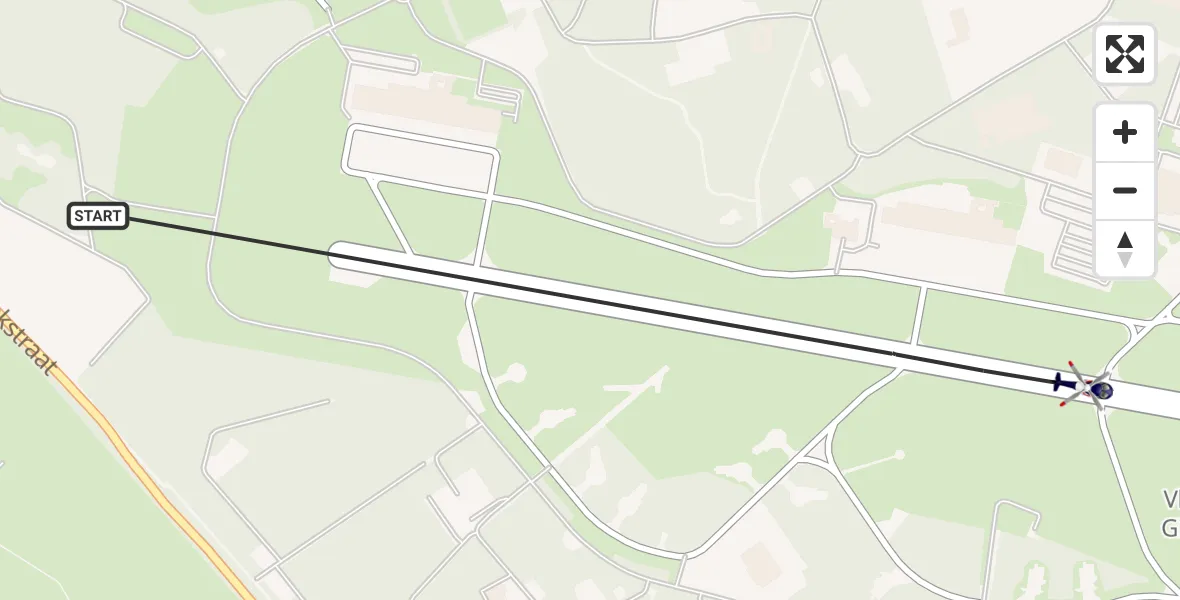 Vluchtroute Politiehelikopter Vliegbasis Gilze Rijen - Vliegbasis Gilze Rijen, 24 juni 2026, 10:24